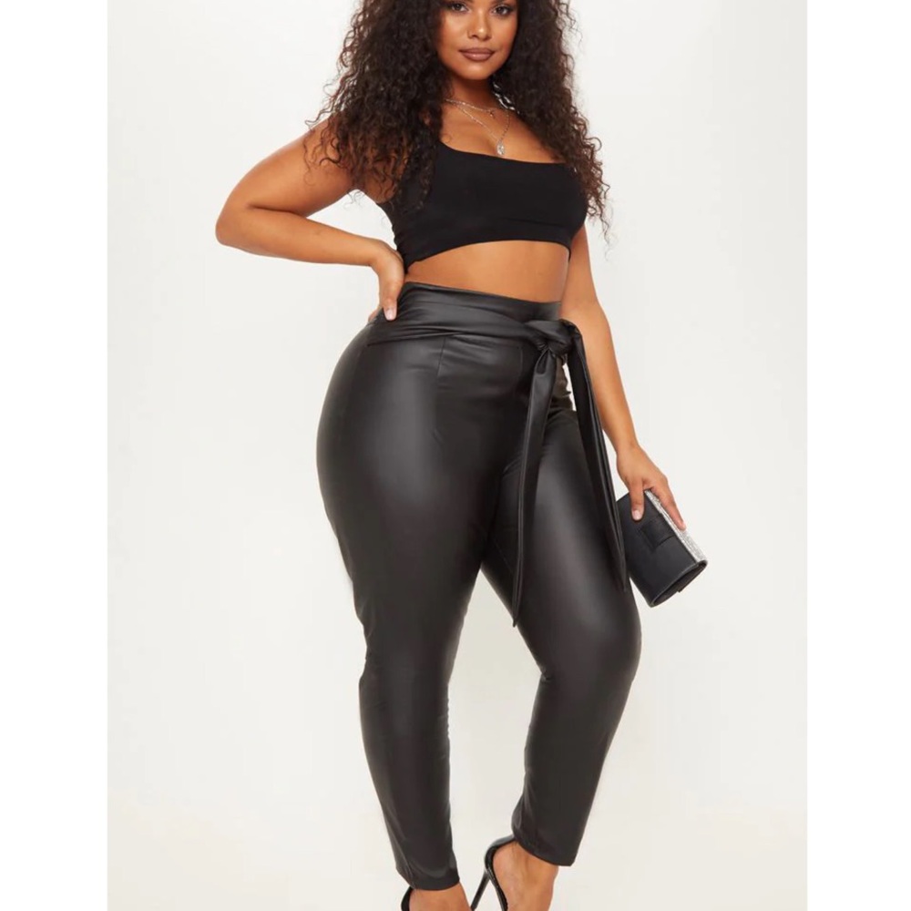 PrettyLittleThing Plus Leather Pants